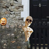 Skeleton Peeker Behind a Tree Halloween Decor