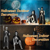 16'' Halloween Skeleton Decorations, Joints Posable with Black Cloak 4PCS