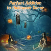 16'' Halloween Skeleton Decorations, Joints Posable with Black Cloak 4PCS