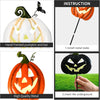 26.5'' 4 Pcs Pumpkin Spooky Smile Lantern Halloween Yard Stakes