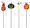 26.5'' 4 Pcs Pumpkin Spooky Smile Lantern Halloween Yard Stakes