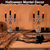 2 Pack Halloween Candelabra with LED Flameless Candles Holder