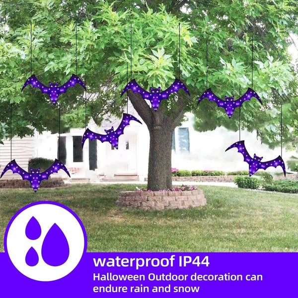 4FT Giant Bat Spooky with 80 LED Purple Lights