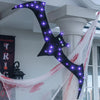 4FT Giant Bat Spooky with 80 LED Purple Lights