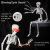 4 PCS Halloween Skeleton Decorations with Creepy Sound LED Glowing Red Eyes