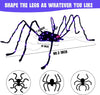 5FT Light Up Giant Spider with 84 LED Purple Lights