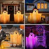 5 Ft 2 Packs Large Light-Up Ghosts with Witch Hat