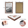 Nuolan Picture Frame Wood Patten Rustic Brown