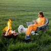 Portable Heated Camping Chair with Charger, Dual Power Options