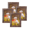 Nuolan Picture Frame Wood Patten Rustic Brown