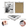 Nuolan Picture Frames Wood Patten Distressed White