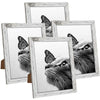 Nuolan Picture Frames Wood Patten Distressed White