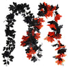 2 Pcs Halloween Garland 5.74 ft Rose Vines with Fall Leaves